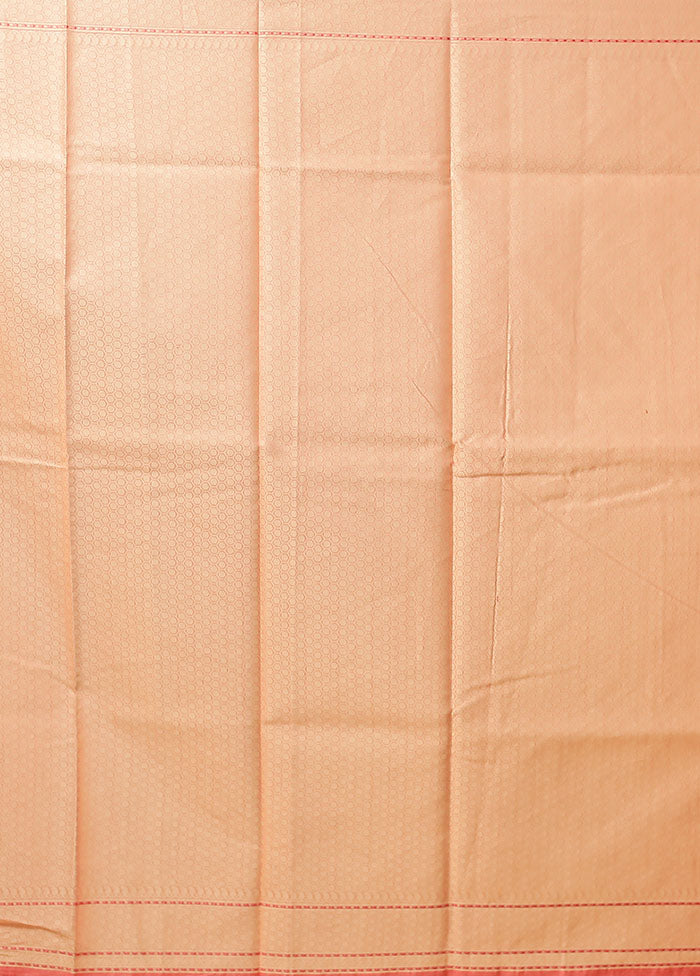 Pink Kora Silk Saree With Blouse Piece