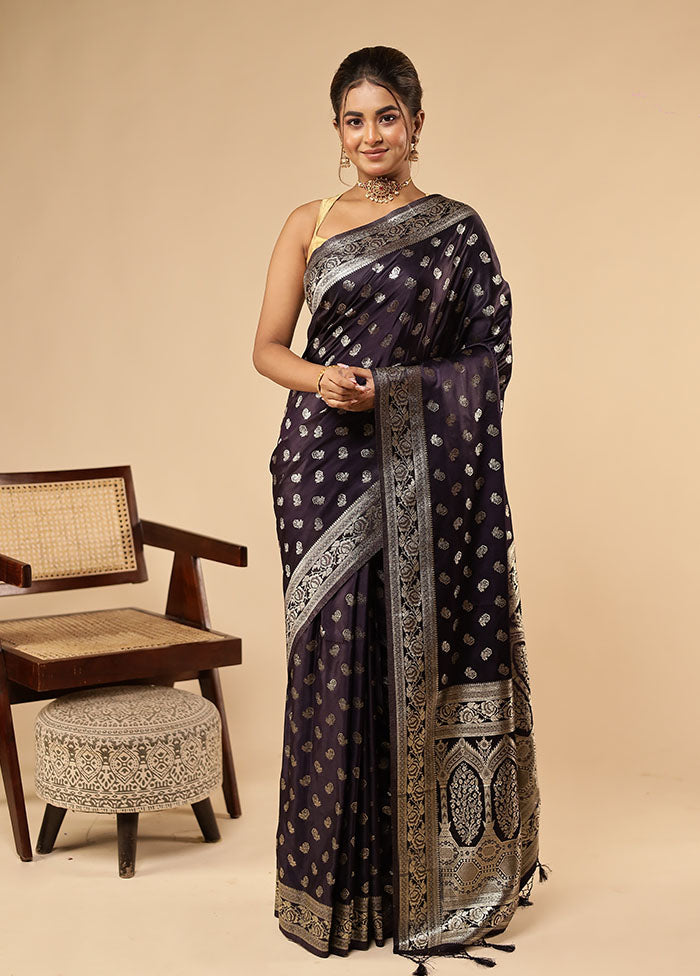 Blue Dupion Silk Saree With Blouse Piece