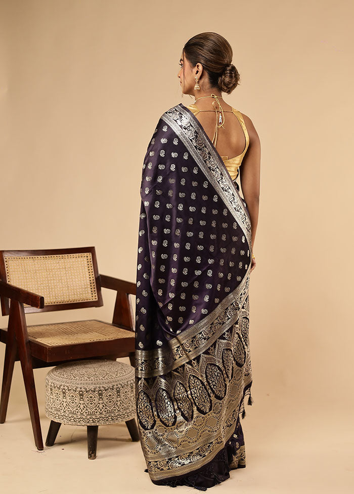 Blue Dupion Silk Saree With Blouse Piece