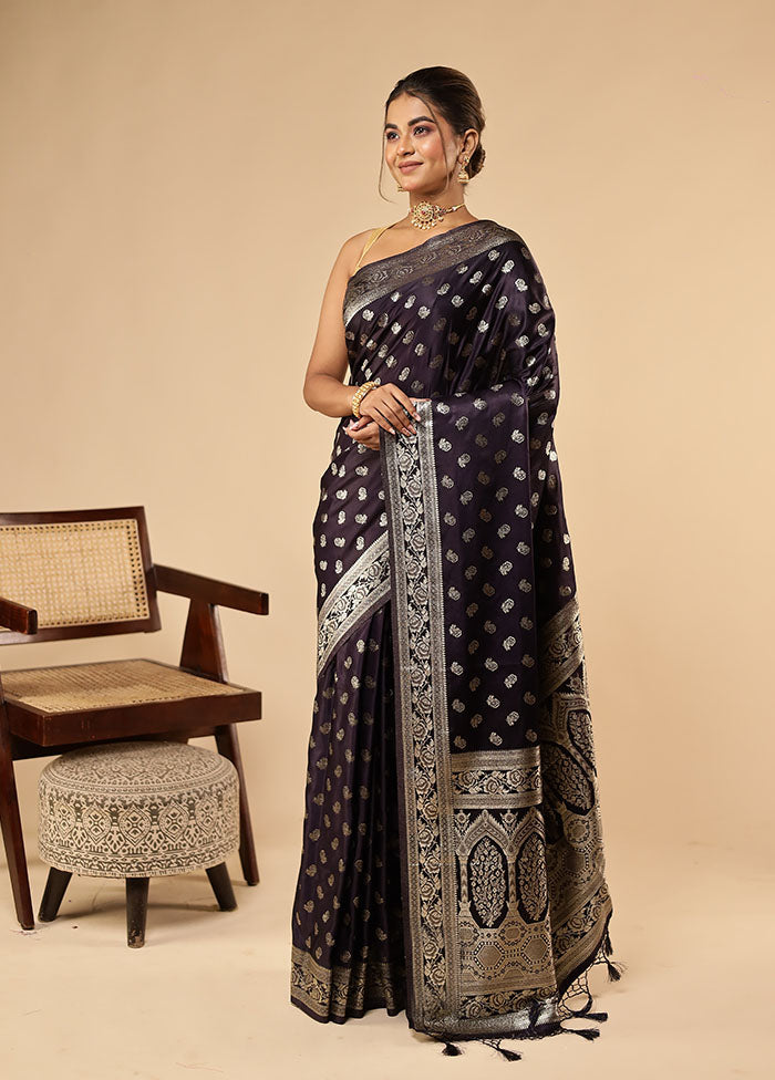 Blue Dupion Silk Saree With Blouse Piece