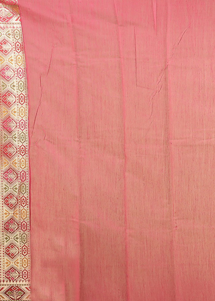 Purple Kora Silk Saree With Blouse Piece