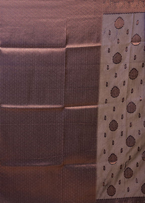 Blue Dupion Silk Saree With Blouse Piece