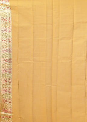 Rust Kora Silk Saree With Blouse Piece