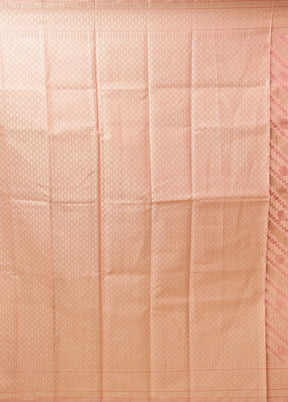 Pink Kora Silk Saree With Blouse Piece