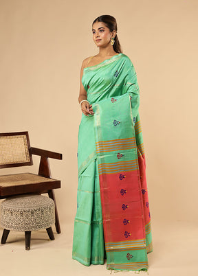 Multicolor Kalakethra Saree With Blouse Piece
