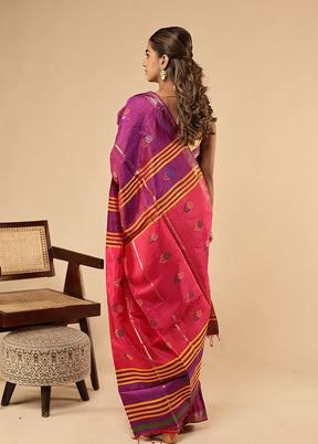 Multicolor Kalakethra Saree With Blouse Piece