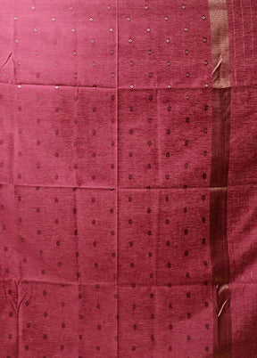 Purple Dupion Silk Saree With Blouse Piece