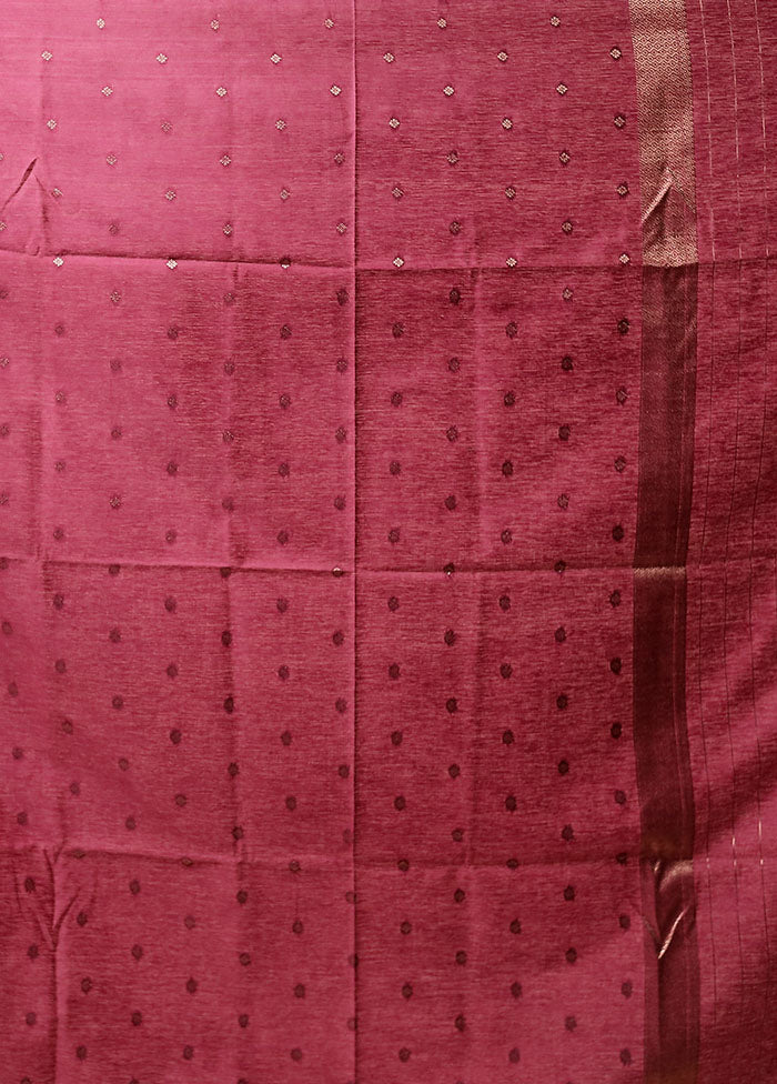 Purple Dupion Silk Saree With Blouse Piece