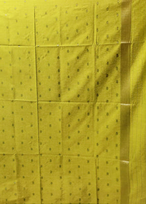 Green Dupion Silk Saree With Blouse Piece