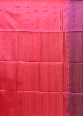 Purple Handloom Kanjivaram Pure Silk Saree With Blouse Piece