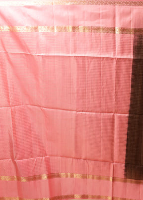 Maroon Handloom Kanchipuram Pure Silk Saree With Blouse Piece