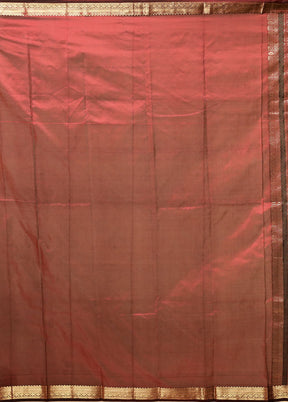 Maroon Kanjivaram Silk Saree With Blouse Piece
