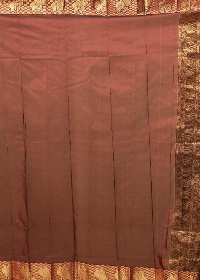 Green Kanjivaram Silk Saree With Blouse Piece