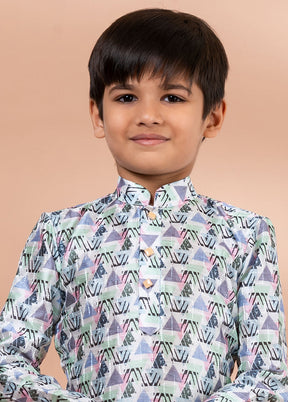 Multicolor Silk Kurta & Pajama Set