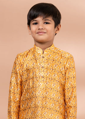 Multicolor Silk Kurta & Pajama Set
