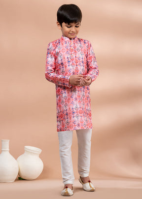 Multicolor Silk Kurta & Pajama Set