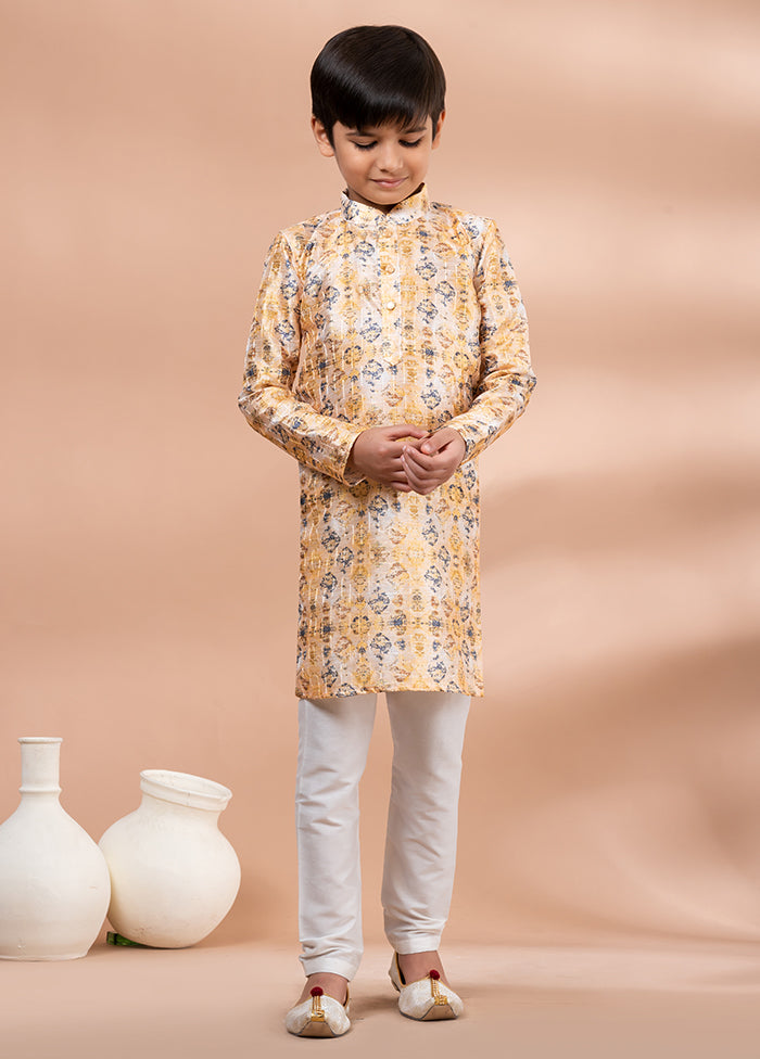 Multicolor Silk Kurta & Pajama Set