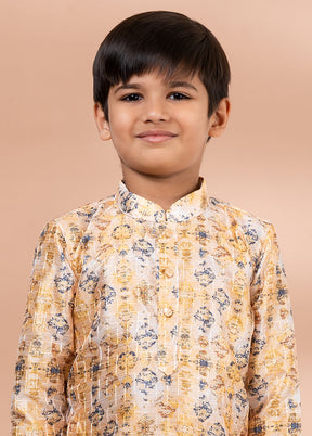 Multicolor Silk Kurta & Pajama Set