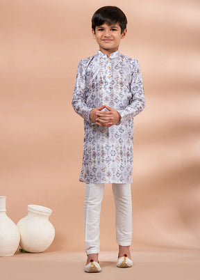 Multicolor Silk Kurta & Pajama Set
