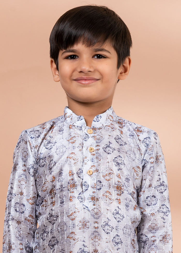Multicolor Silk Kurta & Pajama Set