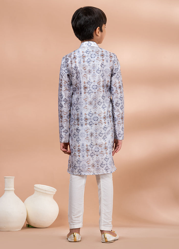 Multicolor Silk Kurta & Pajama Set
