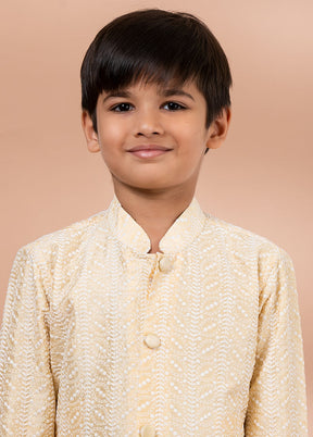 Golden Cotton Kurta & Pajama Set