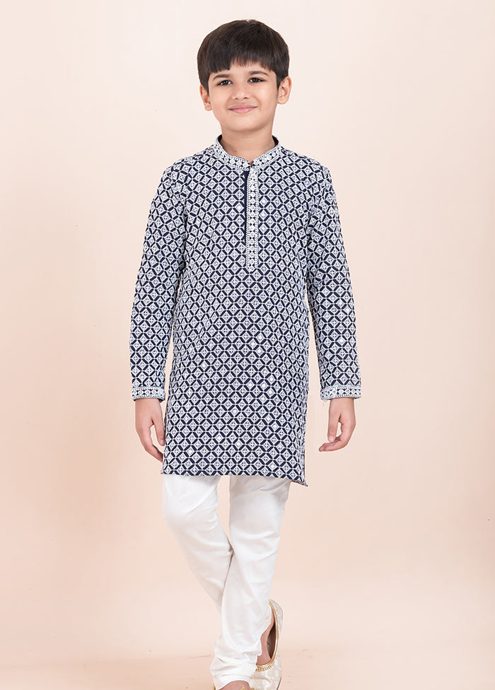 Blue Georgette Kurta & Pajama Set