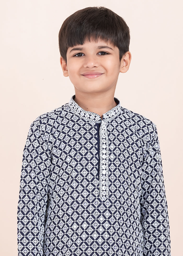 Blue Georgette Kurta & Pajama Set