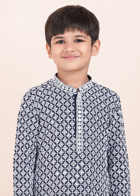Blue Georgette Kurta & Pajama Set