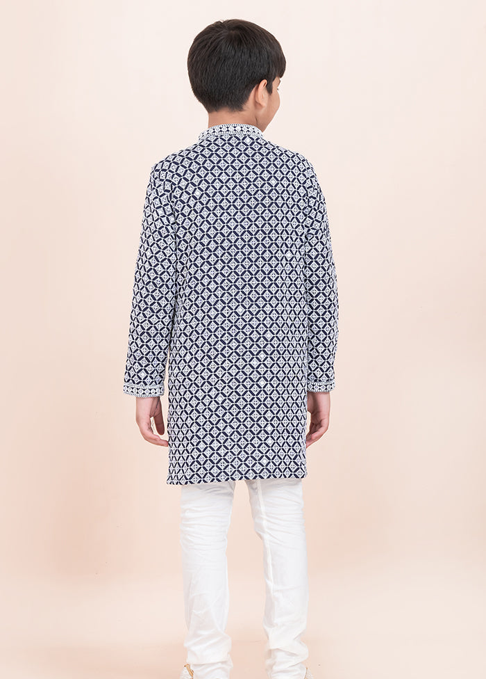 Blue Georgette Kurta & Pajama Set