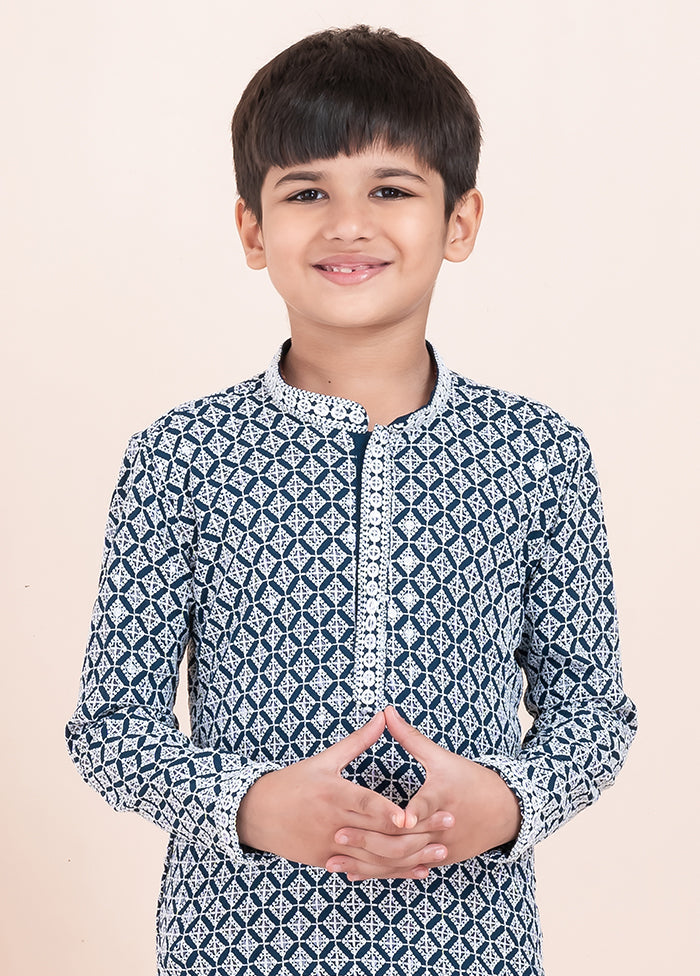 Blue Georgette Kurta & Pajama Set