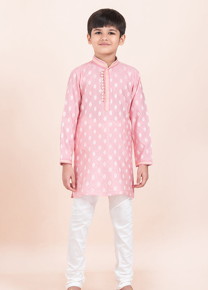 Pink Cotton Kurta & Pajama Set