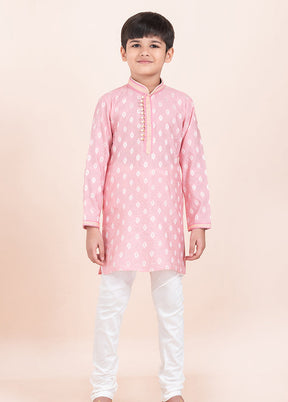 Pink Cotton Kurta & Pajama Set