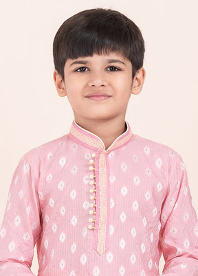 Pink Cotton Kurta & Pajama Set
