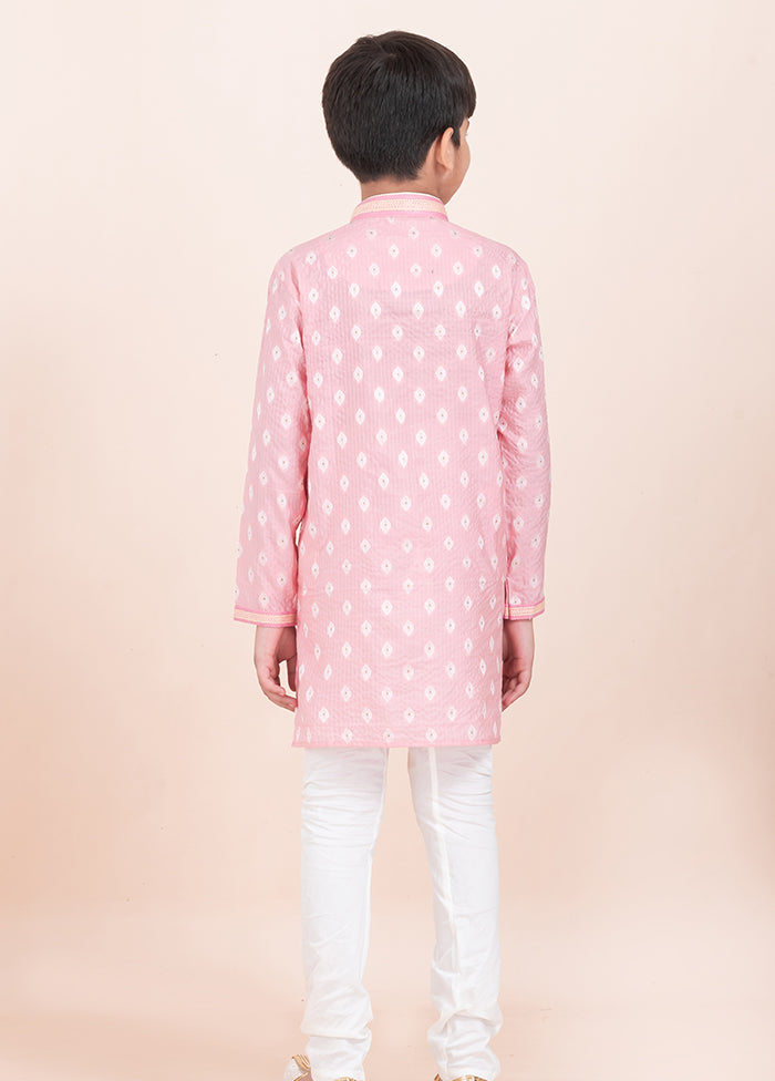 Pink Cotton Kurta & Pajama Set