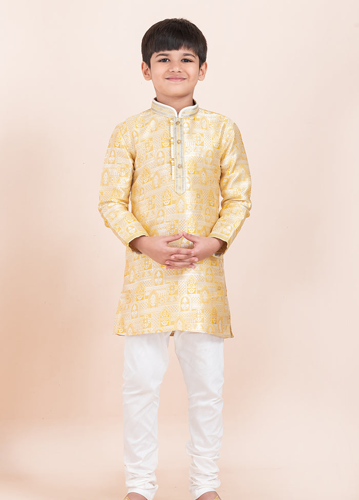 Golden Silk Kurta & Pajama Set