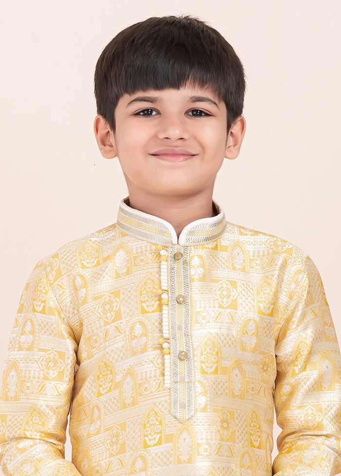 Golden Silk Kurta & Pajama Set