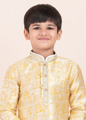Golden Silk Kurta & Pajama Set