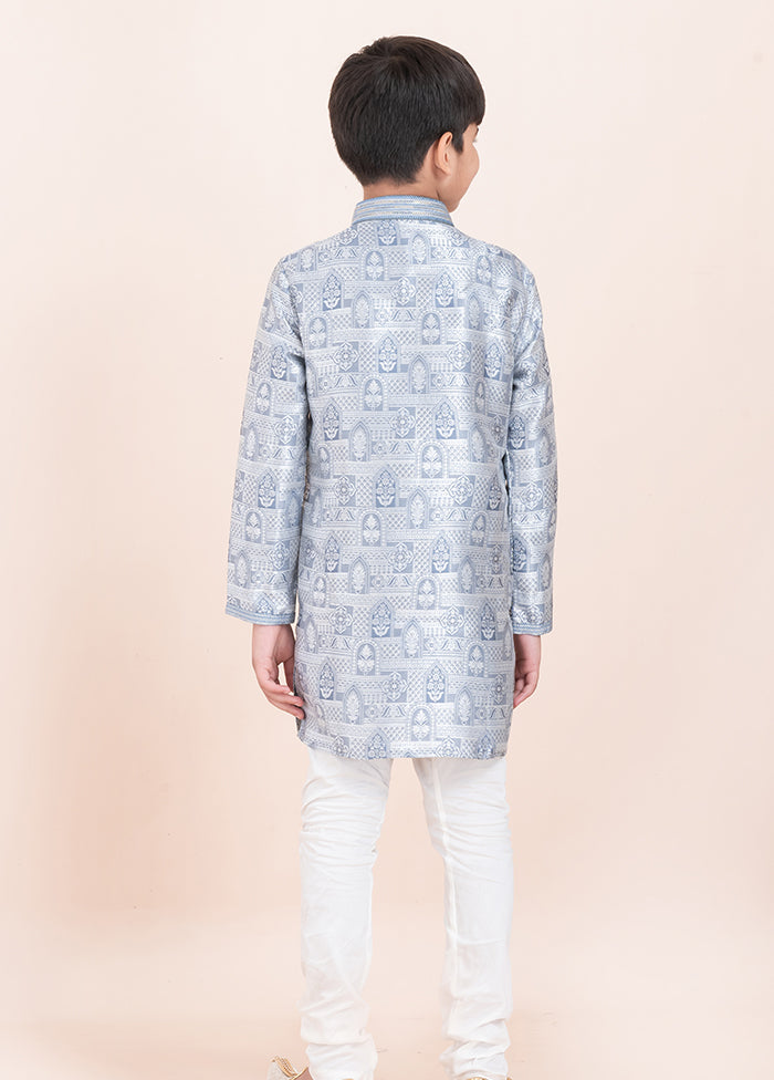 Grey Silk Kurta & Pajama Set