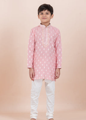 Pink Cotton Kurta & Pajama Set