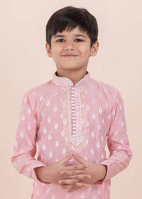 Pink Cotton Kurta & Pajama Set