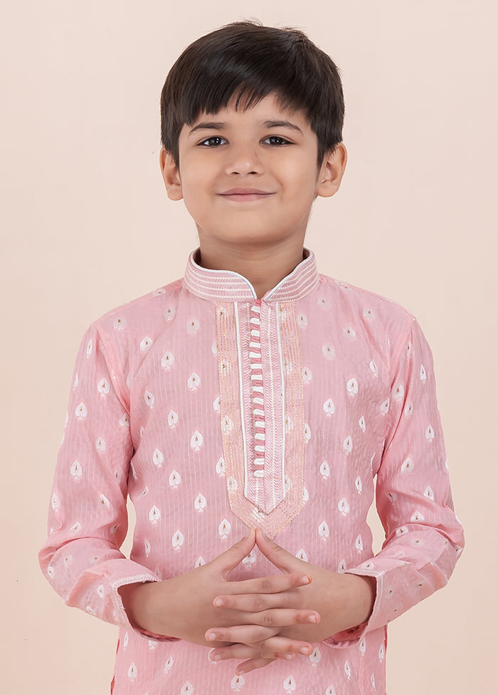 Pink Cotton Kurta & Pajama Set