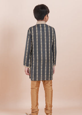 Grey Cotton Kurta & Pajama Set