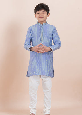 Purple Cotton Kurta & Pajama Set