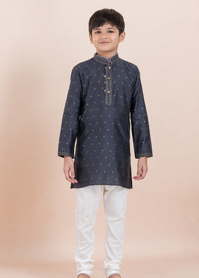 Black Cotton Kurta & Pajama Set