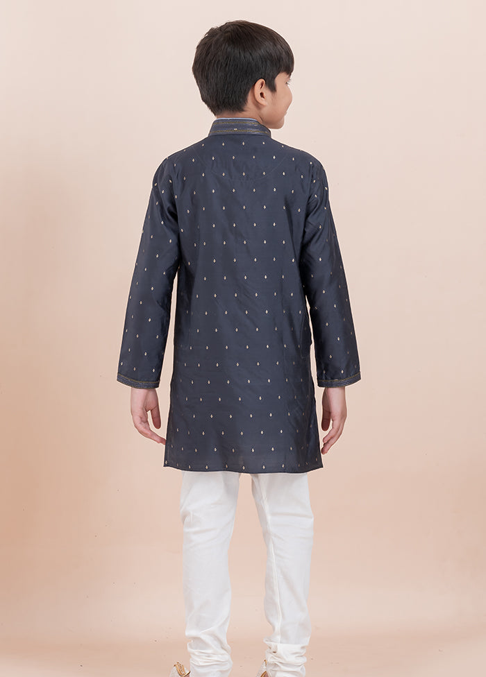 Black Cotton Kurta & Pajama Set
