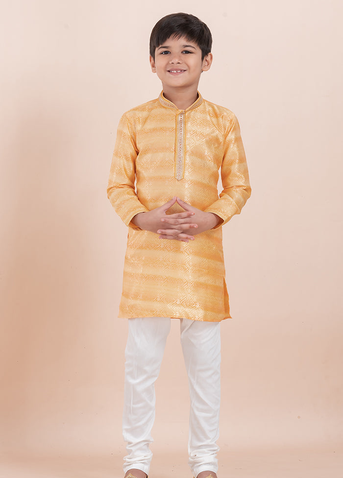 Yellow Cotton Kurta & Pajama Set
