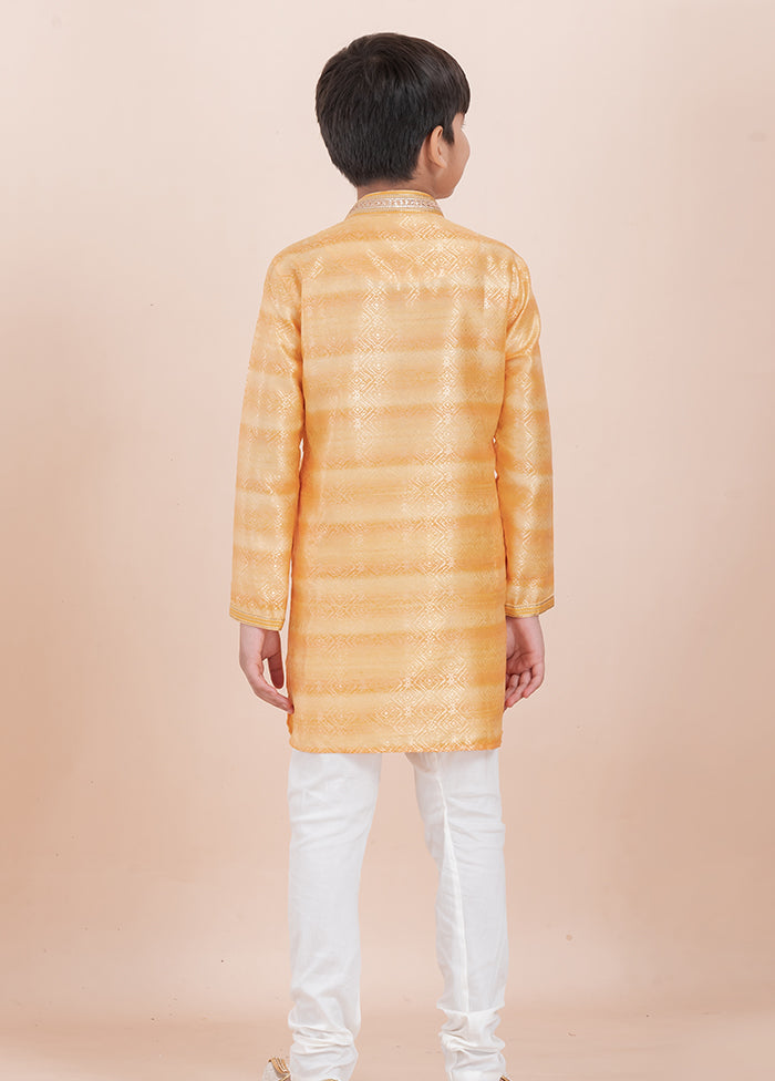 Yellow Cotton Kurta & Pajama Set