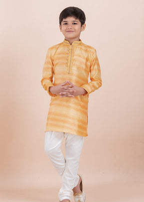Yellow Cotton Kurta & Pajama Set