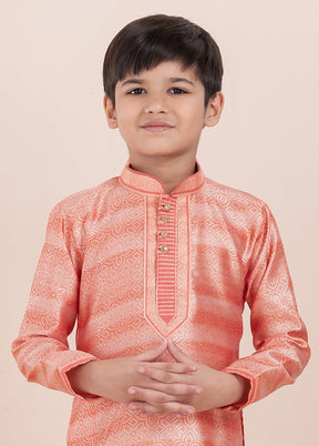 Orange Cotton Kurta & Pajama Set